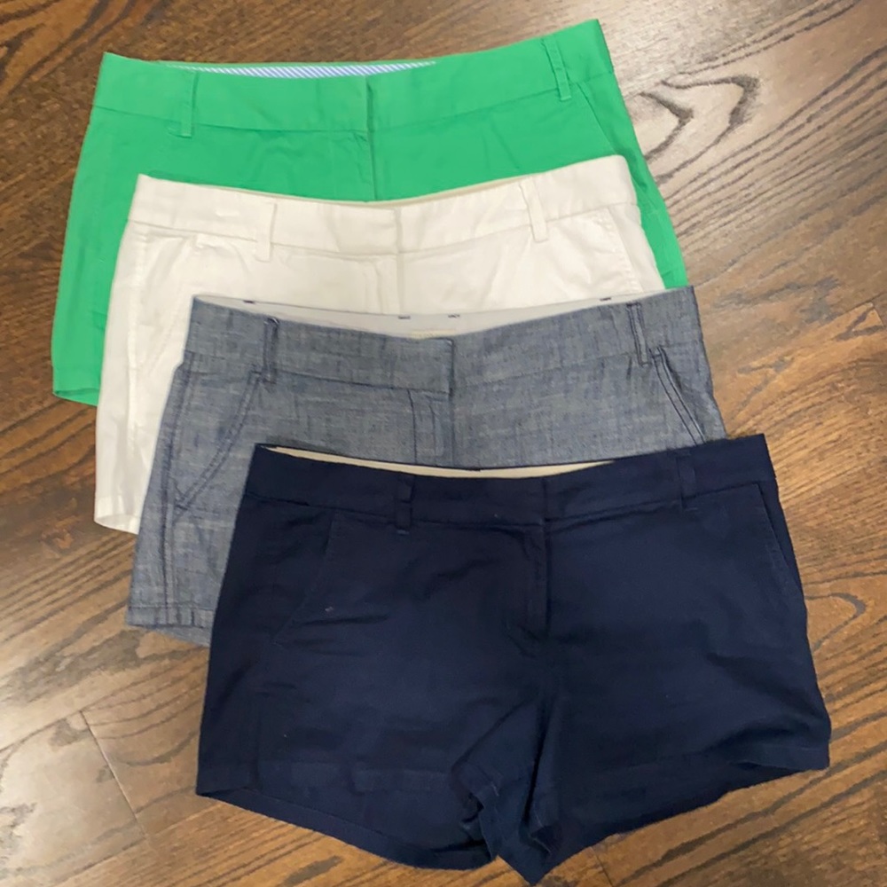 LOT 4 Pair J. Crew 3” Shorts